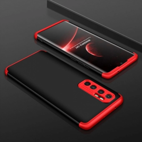 Xiaomi Mi Note 10 Lite Kılıf 3 Parçalı 360 Tam Korumalı Rubber AYS Kapak - Kırmızı