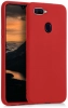 Oppo A5s Kılıf İnce Mat Esnek Silikon - Kırmızı