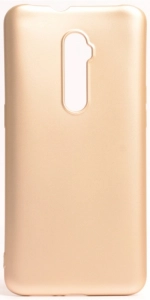 Oppo Reno 10x Zoom Kılıf İnce Mat Esnek Silikon - Gold