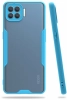 Oppo Reno 4 Lite Kılıf Kamera Lens Korumalı Arkası Şeffaf Silikon Kapak - Mavi