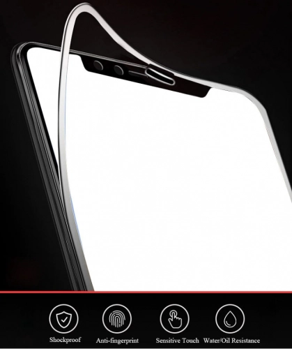 Apple iPhone 7 Ekran Koruyucu Fiber Tam Kaplayan Nano - Beyaz