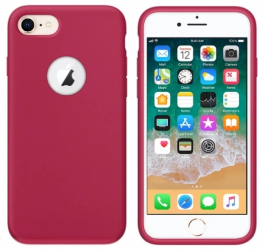 Apple iPhone 7 Kılıf İnce Mat Esnek Silikon - Kırmızı