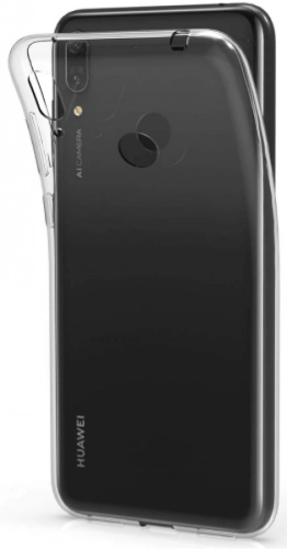 Huawei Y7 2019 Kılıf Ultra İnce Kaliteli Esnek Silikon 0.2mm - Şeffaf