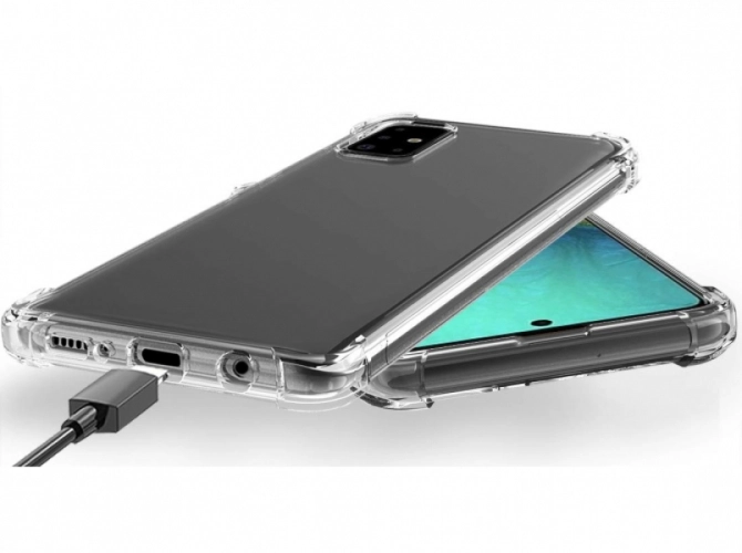 Samsung Galaxy A51 Kılıf Köşe Korumalı Airbag Şeffaf Silikon Anti-Shock