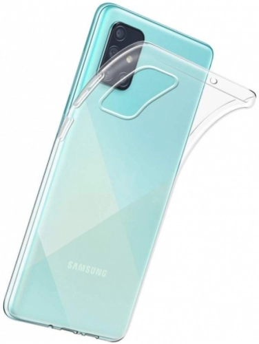 Samsung Galaxy A71 Kılıf Ultra İnce Esnek Süper Silikon 0.3mm - Şeffaf