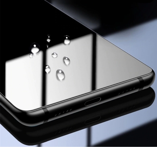Samsung Galaxy A8 2018 Plus Ekran Koruyucu Fiber Tam Kaplayan Nano - Siyah