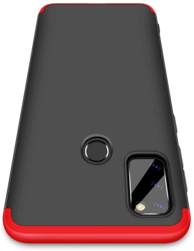 Samsung Galaxy M30s Kılıf 3 Parçalı 360 Tam Korumalı Rubber AYS Kapak  - Siyah