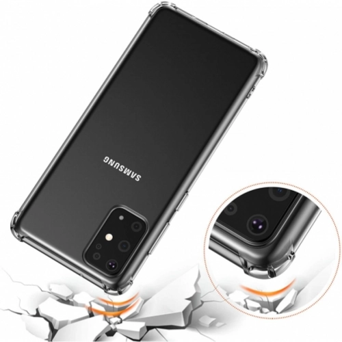 Samsung Galaxy S20 Plus Kılıf Köşe Korumalı Airbag Şeffaf Silikon Anti-Shock