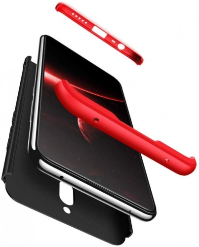 Xiaomi Redmi 8 Kılıf 3 Parçalı 360 Tam Korumalı Rubber AYS Kapak  - Siyah