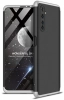 Realme 6 Pro Kılıf 3 Parçalı 360 Tam Korumalı Rubber AYS Kapak - Gri Siyah
