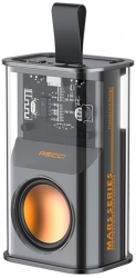 Recci RSK-W30 Mars Serisi Hi-Fi RGB Işıklı Wireless Bluetooth 5.3 Speaker Hoparlör 500mAh - Siyah