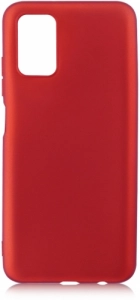 Samsung Galaxy A03s Kılıf İnce Mat Esnek Silikon - Kırmızı