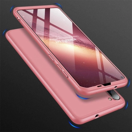 Samsung Galaxy A11 Kılıf 3 Parçalı 360 Tam Korumalı Rubber AYS Kapak - Rose Gold