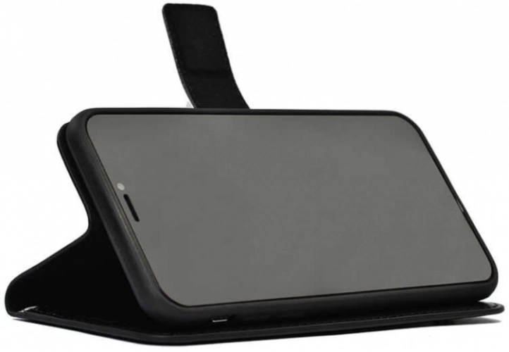 Samsung Galaxy A11 Kılıf Standlı Kartlıklı Cüzdanlı Kapaklı - Siyah