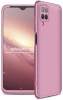 Samsung Galaxy A12 Kılıf 3 Parçalı 360 Tam Korumalı Rubber AYS Kapak - Rose Gold