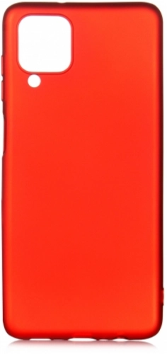 Samsung Galaxy A12 Kılıf İnce Mat Esnek Silikon - Kırmızı