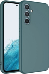Samsung Galaxy A14 Kılıf İçi Kadife Mat Mara Lansman Silikon Kapak  - Yeşil