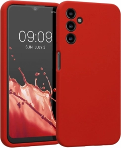 Samsung Galaxy A14 Kılıf İnce Mat Esnek Silikon - Kırmızı