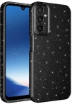 Samsung Galaxy A24 Kılıf Kamera Korumalı Simli Lüks Zore Koton Kapak - Siyah
