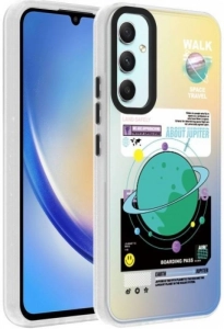 Samsung Galaxy A24 Kılıf Desenli Zore Dragon Sert Kapak - Gezegen