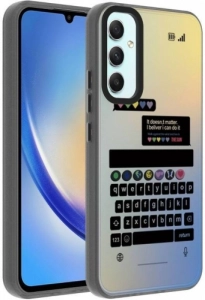 Samsung Galaxy A24 Kılıf Desenli Zore Dragon Sert Kapak - Klavye