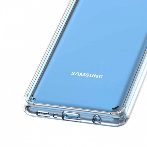 Samsung Galaxy A31 Kılıf Korumalı Kenarları Silikon Arkası Sert Coss Kapak  - Şeffaf