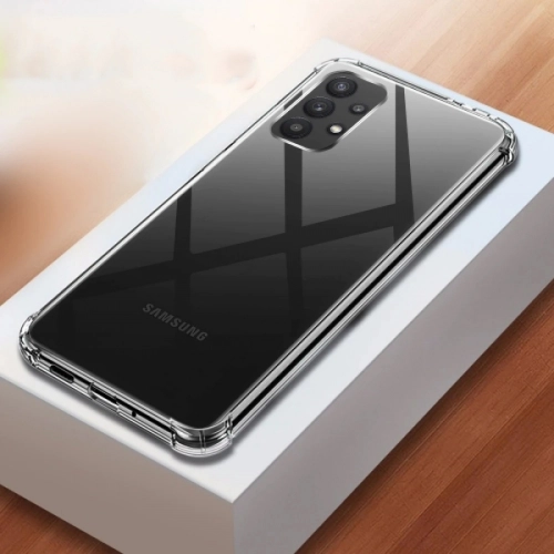 Samsung Galaxy A32 4G Kılıf Köşe Korumalı Airbag Şeffaf Silikon Anti-Shock
