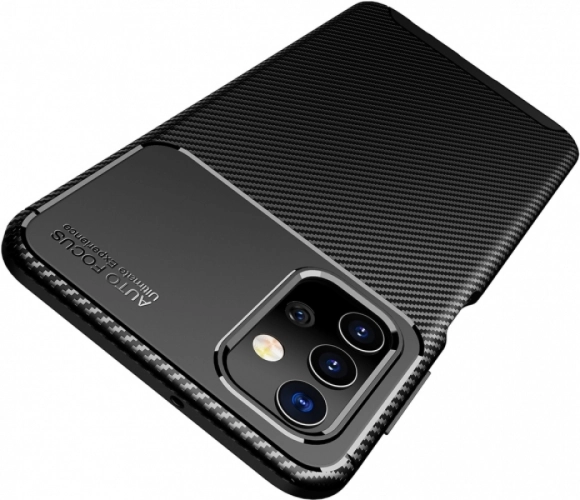 Samsung Galaxy A32 Kılıf Karbon Serisi Mat Fiber Silikon Negro Kapak - Siyah