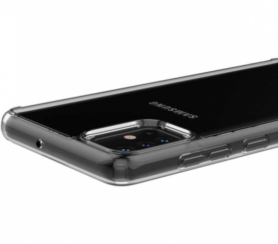 Samsung Galaxy A51 Kılıf Korumalı Kenarları Silikon Arkası Sert Coss Kapak  - Şeffaf