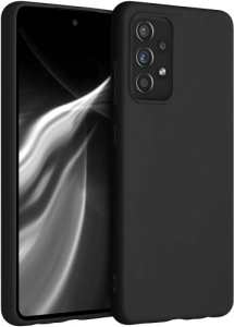 Samsung Galaxy A52 Kılıf İnce Mat Esnek Silikon - Siyah