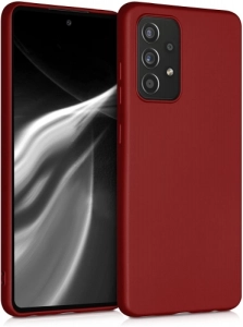 Samsung Galaxy A52s Kılıf İnce Mat Esnek Silikon - Kırmızı