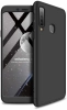 Samsung Galaxy A9 2018 Kılıf 3 Parçalı 360 Tam Korumalı Rubber AYS Kapak  - Siyah