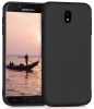 Samsung Galaxy J7 Pro Kılıf İnce Mat Esnek Silikon - Siyah