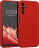 Samsung Galaxy M14 Kılıf İnce Mat Esnek Silikon - Kırmızı