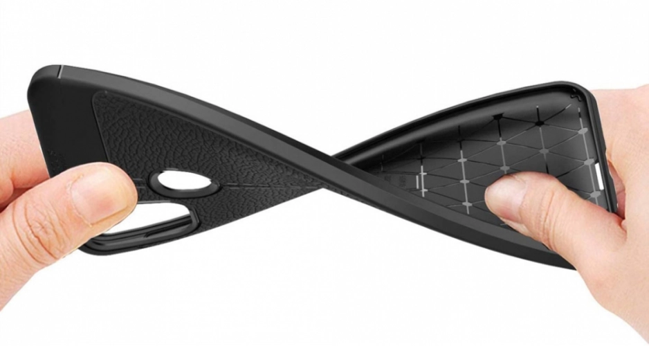 Samsung Galaxy M21 Kılıf Deri Görünümlü Parmak İzi Bırakmaz Niss Silikon - Siyah