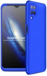 Samsung Galaxy M22 Kılıf 3 Parçalı 360 Tam Korumalı Rubber AYS Kapak  - Mavi
