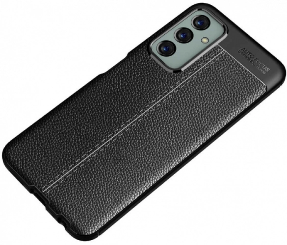 Samsung Galaxy M23 5G Kılıf Deri Görünümlü Parmak İzi Bırakmaz Niss Silikon - Siyah