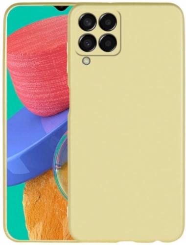 Samsung Galaxy M33 5G Kılıf İnce Mat Esnek Silikon - Gold