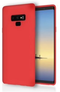 Samsung Galaxy Note 9 Kılıf İnce Mat Esnek Silikon - Kırmızı