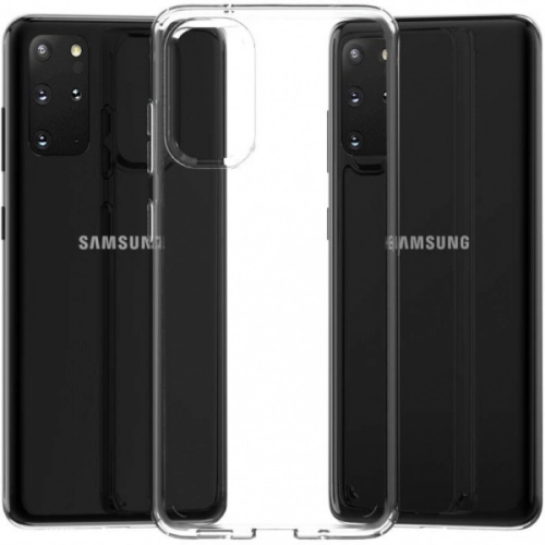 Samsung Galaxy S20 Plus Kılıf Korumalı Kenarları Silikon Arkası Sert Coss Kapak  - Şeffaf