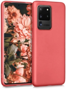 Samsung Galaxy S20 Ultra Kılıf İnce Mat Esnek Silikon - Kırmızı