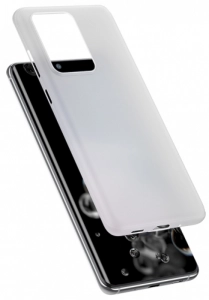 Samsung Galaxy S20 Ultra Kılıf Mat Şeffaf Esnek Kaliteli Ultra İnce PP Silikon  - Beyaz