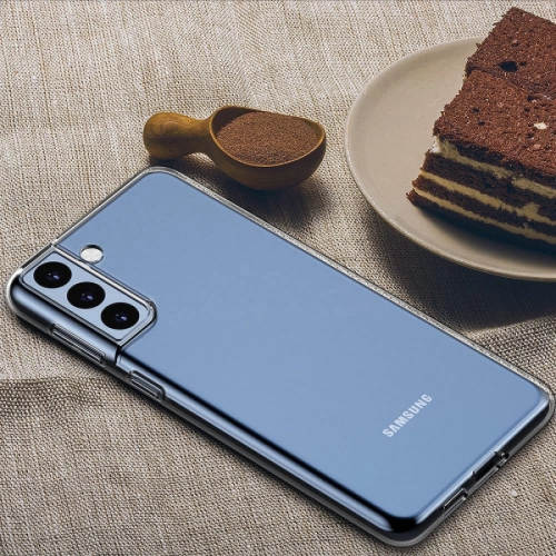 Samsung Galaxy S22 Kılıf Kamera Lens Korumalı İnce Esnek Süper Silikon 0.3mm - Şeffaf