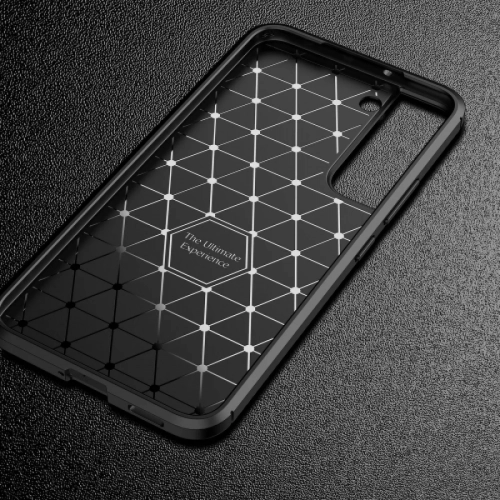 Samsung Galaxy S22 Kılıf Karbon Serisi Mat Fiber Silikon Negro Kapak - Siyah