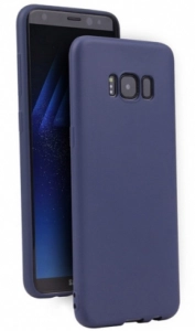 Samsung Galaxy S8 Kılıf İnce Mat Esnek Silikon - Lacivert