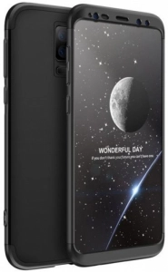 Samsung Galaxy S9 Plus Kılıf 3 Parçalı 360 Tam Korumalı Rubber AYS Kapak  - Siyah