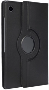 Samsung Galaxy Tab A8 10.5 SM-X200 Tablet Kılıfı 360 Derece Dönebilen Standlı Kapak - Siyah