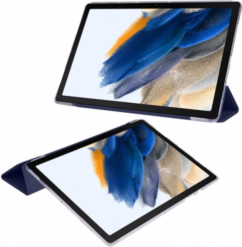 Samsung Galaxy Tab A8 10.5 SM-X200 Tablet Kılıfı Standlı Smart Cover Kapak - Mavi