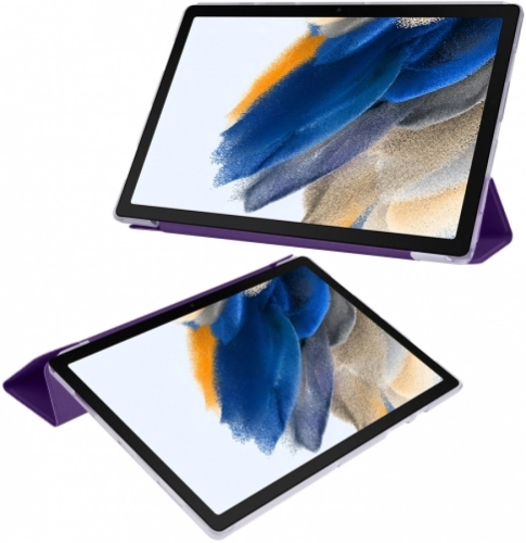 Samsung Galaxy Tab A8 10.5 SM-X200 Tablet Kılıfı Standlı Smart Cover Kapak - Mor