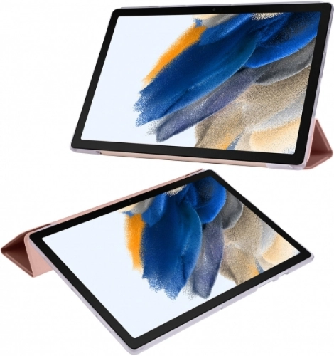 Samsung Galaxy Tab A8 10.5 SM-X200 Tablet Kılıfı Standlı Smart Cover Kapak - Rose Gold
